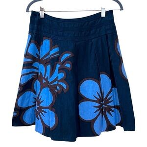 Anthropoligie IPSA Floral Print Skirt Women's Cotton/Linen Blend Womens Size 4